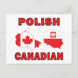 Polish Canadian Maps Postcard