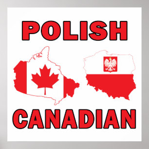 Polish Canadian Maps Poster