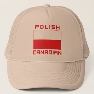 Polish Canadian Poland Flag Trucker Hat