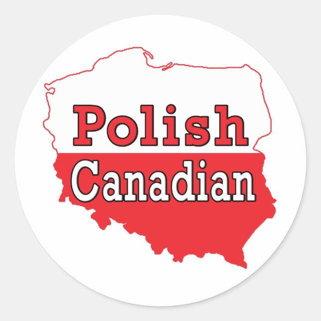 Polish Canadian Polish Map Classic Round Sticker (Front)
