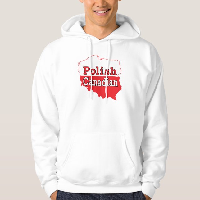 Polish Canadian Polish Map Hoodie (Front)