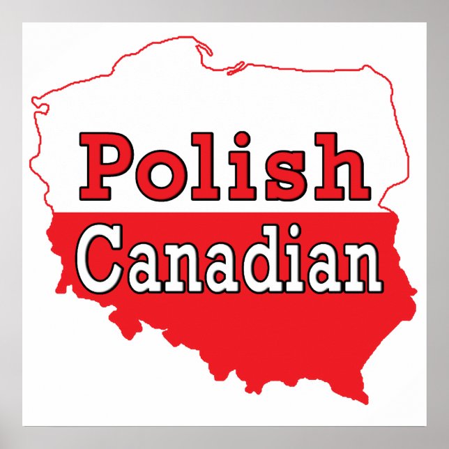 Polish Canadian Polish Map Poster (Front)