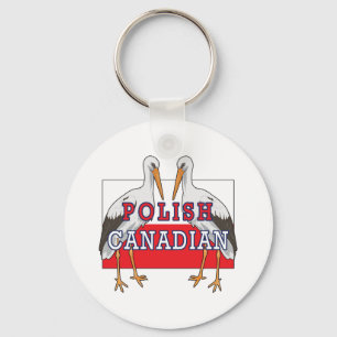 Polish Canadian Stork Key Ring