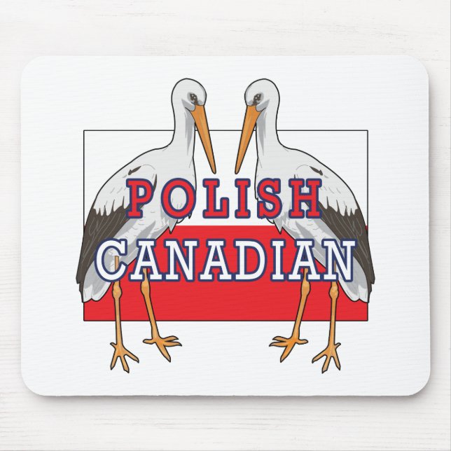 Polish Canadian Stork Mouse Pad (Front)