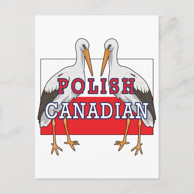 Polish Canadian Stork Postcard (Front)