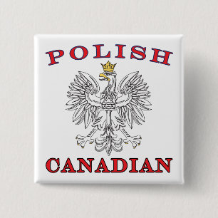 Polish Canadian White Eagle 15 Cm Square Badge