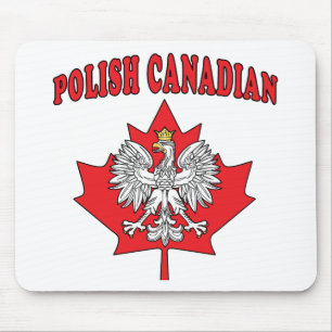 Polish Canadian With Maple Leaf Mouse Pad