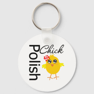Polish Chick Key Ring