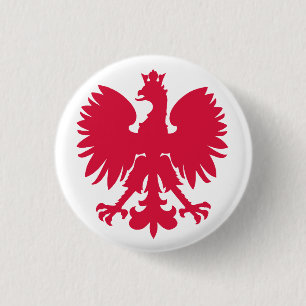 Polish Coat of Arms Eagle 3 Cm Round Badge