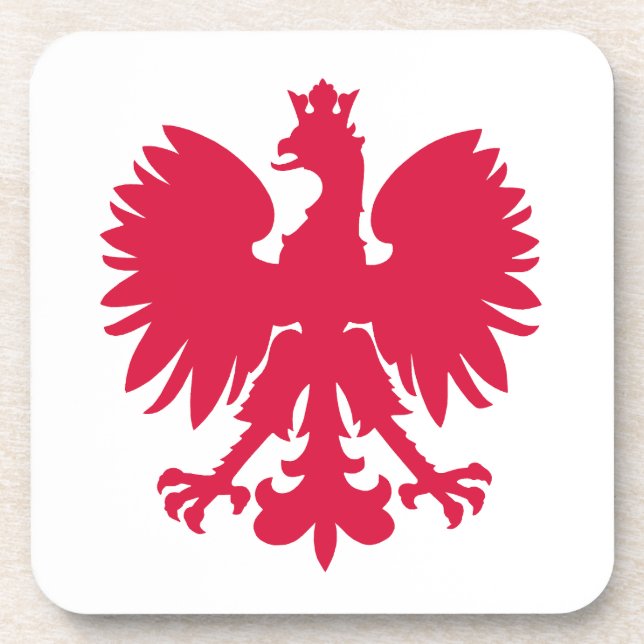 Polish Coat of Arms Eagle Coaster (Front)