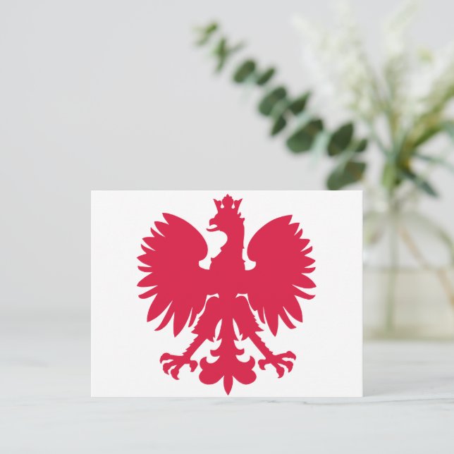 Polish Coat of Arms Eagle Postcard (Standing Front)