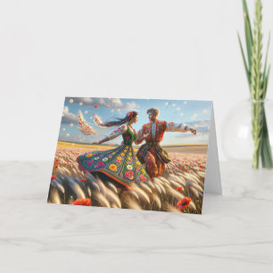 Polish Couple Dancing Card