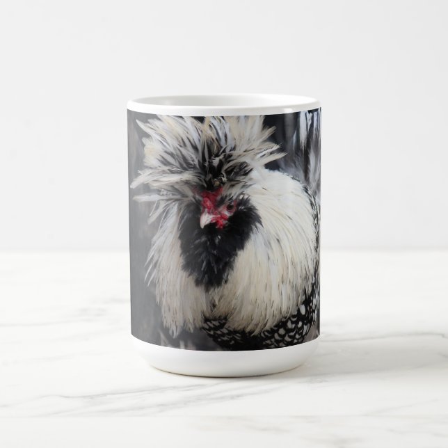 Polish Crested Rooster Coffee Mug (Center)