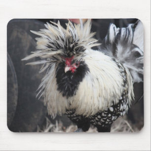 Polish Crested Rooster Mouse Pad