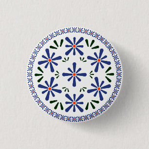 Polish design of traditional ceramics. 3 cm round badge
