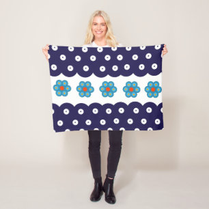 Polish design of traditional ceramics fleece blanket