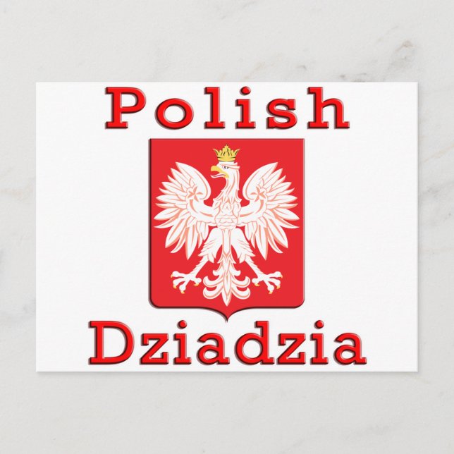 Polish Dziadzia Eagle Postcard (Front)