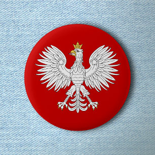 Polish Eagle 6 Cm Round Badge