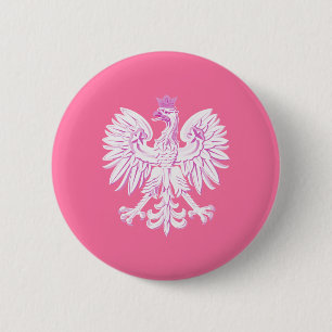 Polish eagle 6 cm round badge