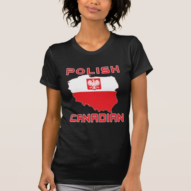Polish Eagle Canadian Map T-Shirt (Front)