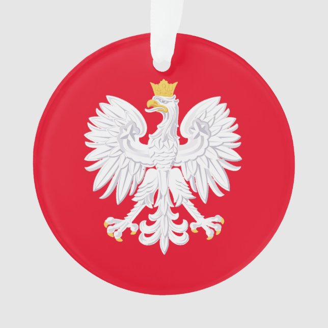 Polish Eagle Christmas Ornament (Front)