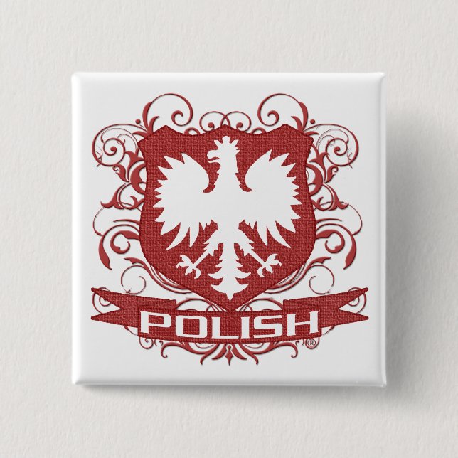 Polish Eagle Crest button (Front)