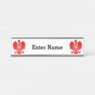 Polish Eagle Custom Name Plate