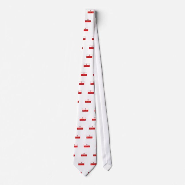 Polish Eagle Flag Neck Tie (Front)