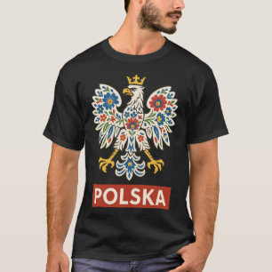Polish Eagle Floral Folk Polska T-Shirt