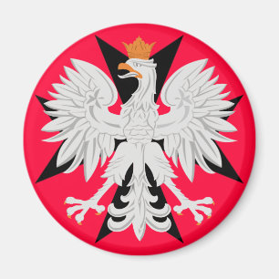Polish Eagle Maltese Cross Magnet
