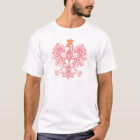 Polish Eagle Outlined In Red