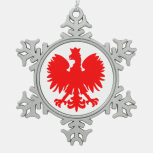 Polish Eagle Pewter Ornament