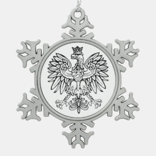 Polish Eagle Pewter Ornament