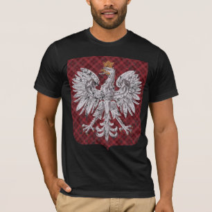 Polish Eagle Plaid Crest T-Shirt