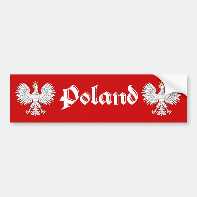 Polish Eagle Poland Bumper Sticker (Front)