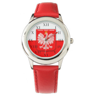 Polish Eagle Polska Polski Flag Emblem Watch