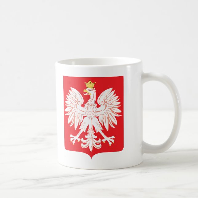 Polish Eagle Red Shield Coffee Mug (Right)