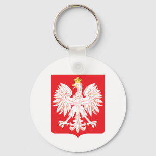 Polish Eagle Red Shield Key Ring