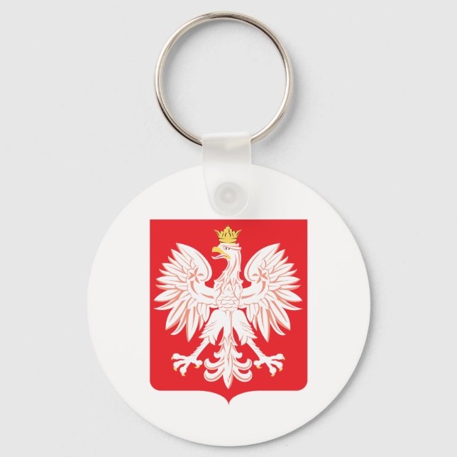 Polish Eagle Red Shield Key Ring (Front)
