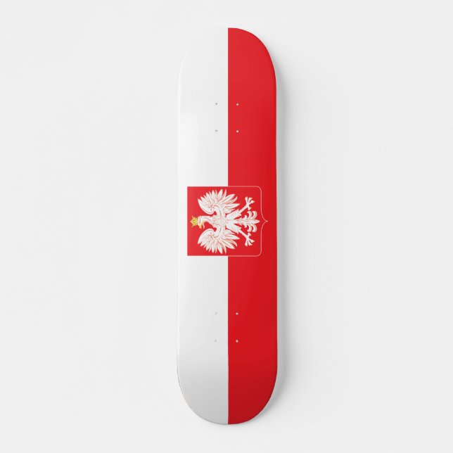 Polish Eagle Red Shield Skateboard (Front)