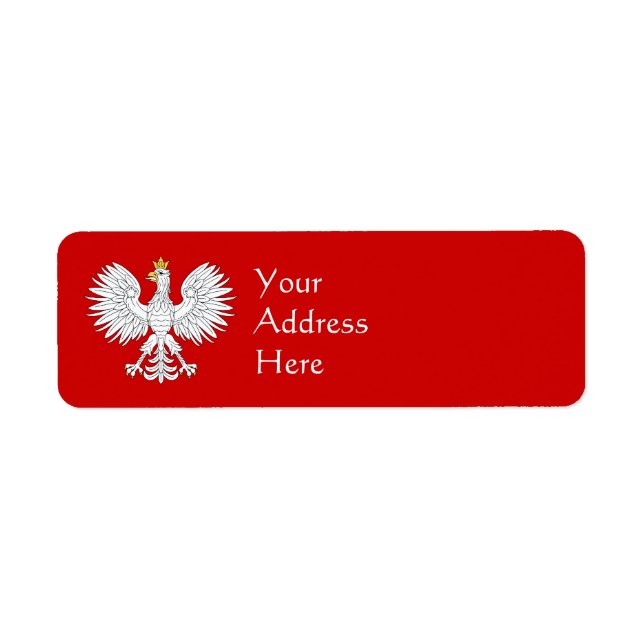 Polish Eagle Return Address Label (Front)