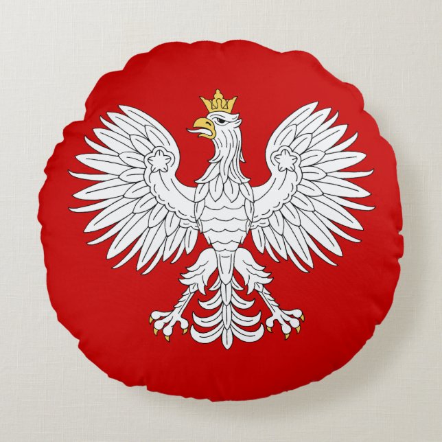 Polish Eagle Round Cushion (Front)