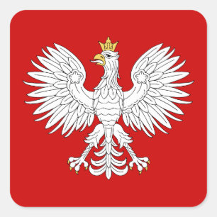 Polish Eagle Square Sticker