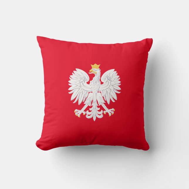 Polish Eagle Throw Pillow (Front)