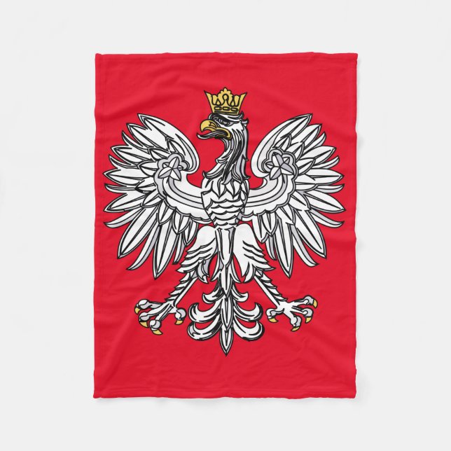 Polish Eagle Triumphant Fleece Blanket (Front)