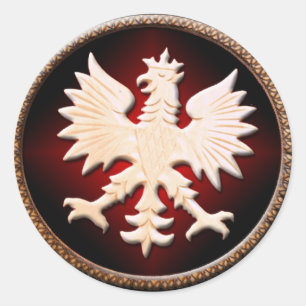 Polish Eagle Vintage Classic Round Sticker