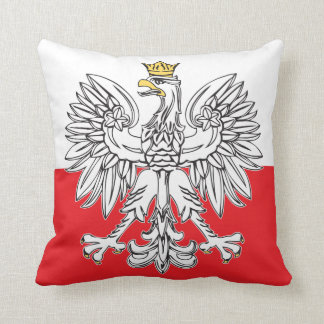 Polish Eagle With Gold Crown Pillow