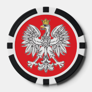 Polish Eagle With Gold Crown Poker Chips