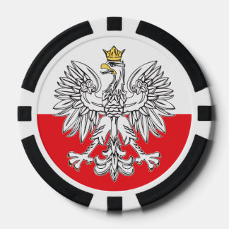 Polish Eagle With Gold Crown Poker Chips