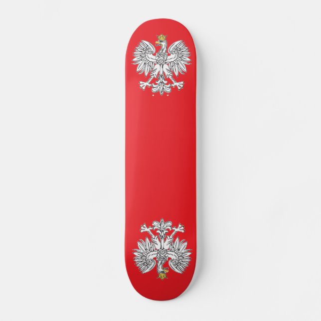 Polish Eagle With Gold Crown Skateboard (Front)